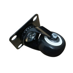 Castor Black Polyurethane with  No Lock - Ø100mm (4.0’) 