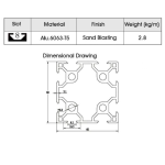 Extrusion EU 6060 - 1000mm Extrusion EU 6060 - 1000mm