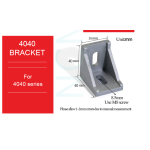 Bracket Gusset EU 4040 Aluminium Profile - 10 PCS