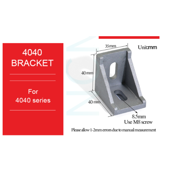 Bracket Gusset EU 4040 Aluminium Profile - 10 PCS