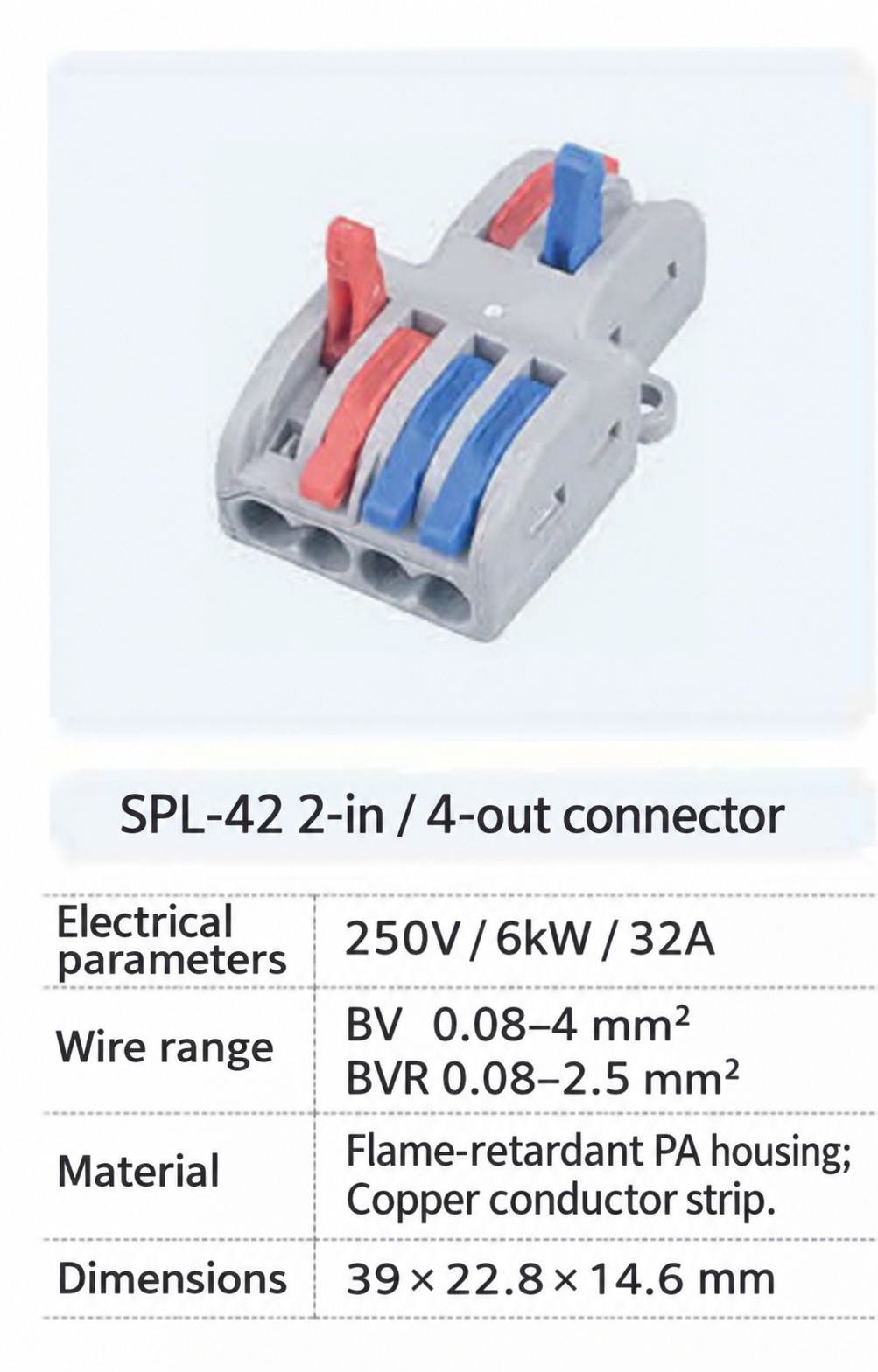 English SPL-42 reference drawing and specifications