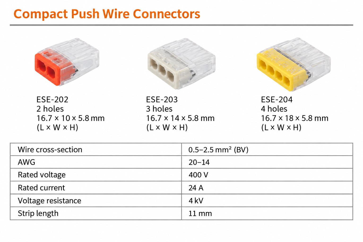 English ESE-202 / ESE-203 candidates reference drawing and specifications